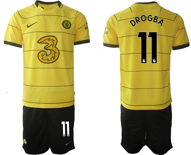 Men 2021-2022 Club Chelsea away yellow #11 Soccer Jersey->liverpool jersey->Soccer Club Jersey
